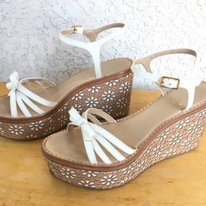 Kate Spade | Strappy White Wedge